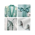 thumbnail image 4 of LOFIR Womens Long Silk Kimono Robes, Satin Silky Bathrobe Robe Soft Floral Bridesmaid Robes for Women, Ladies Sleepwear, 4 of 8