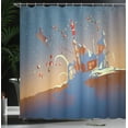 thumbnail image 4 of Ambesonne Christmas Shower Curtain, Santa Claus and Gift, 69"Wx84"L, Multicolor, 4 of 5