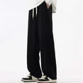 thumbnail image 5 of M-4X Big & Tall Sweatpants for Men with Pockets Plus Size Straight Leg Pants Mens Drawstring Elastic Waist Solid Casual Workout Trousers, 5 of 6