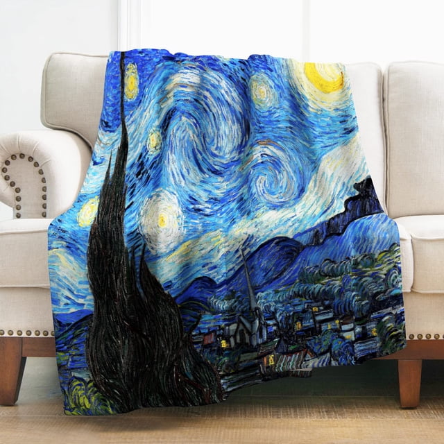 Manta Levens Van Gogh Starry Night, 152 x 203 cm, franela