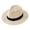 Beige, variant on Men's Wide Brim Straw Fedora Hat Breathable Summer Cowboy Hat for Outdoor Beach Travel Fishing and Gardening Coffee One Size