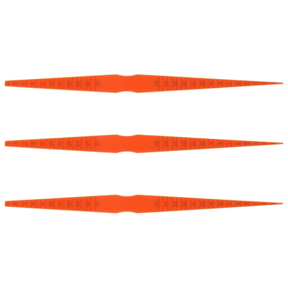 KAKOWELY 3pcs Taper Gauge Thickness Gauge Valve Thickness Measuring Tool Wedge Feeler Gauge,9.84X"X0.55"X0.12"