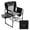 Black, variant on Sunnyfeel Camping Director Chair with Side Table, 300LBS Heavy Duty Foldable Lawn Beach Fishing Chair with Storage Bag, Blue