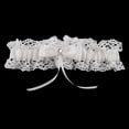 thumbnail image 3 of Liga de encaje nupcial Colcomx Boda Novia Beige Flor Crystal Bowknot Blanco, 3 of 6