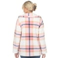 thumbnail image 3 of White Mark Women's Plaid Sherpa Shacket Jacket, 3 of 5