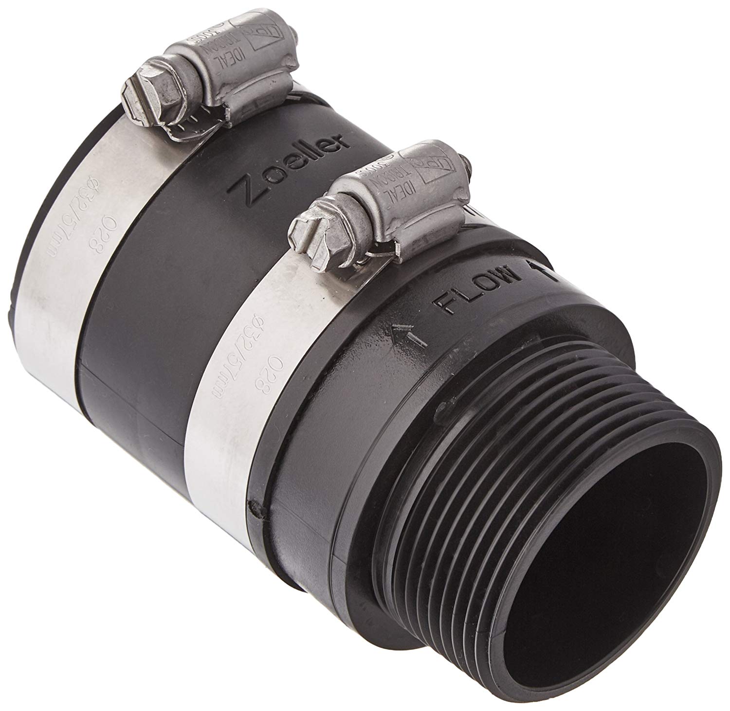 300238 Inline Check Valve, Small, White, Rubber coupling with