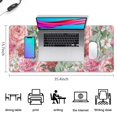 thumbnail image 5 of Long Mouse Pads for Desk,Pioneer Flower Floral Print Pattern Desk Mats on Top Of Desks, Desk Mouse Pad Extra Large with 3mm Non-Slip Base and Stitched Edge for Gaming,Office,Work,Home 35.4"x15.7", 5 of 6