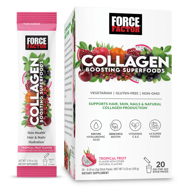 Force Factor Collagen Boosting Superfoods with Biotin, Hyaluronic Acid
