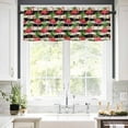 thumbnail image 5 of Pink Flamingo Valances for Windows Palm Leaf White Black Striped Vintage Rod Pocket Curtain Valance Window Treatment Short Curtains for Kitchen Living Room, 54"x18", 5 of 5