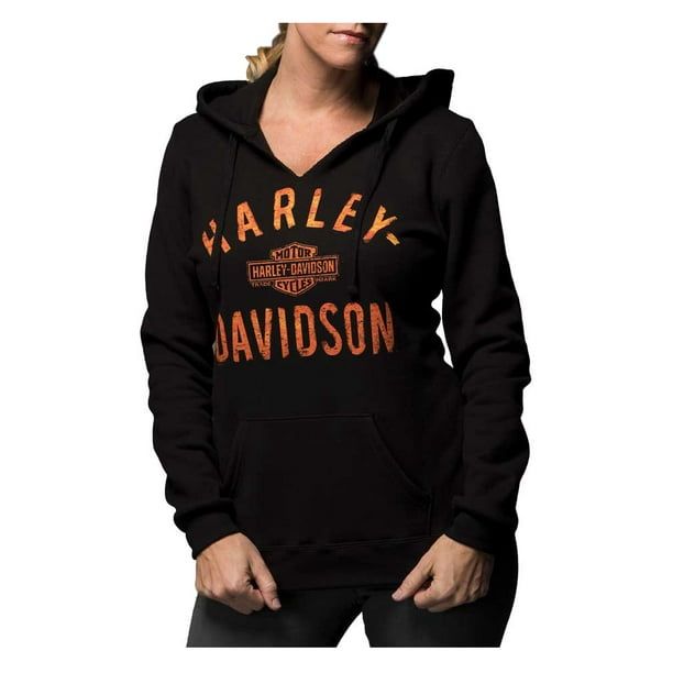 Harley Davidson Harley Davidson Womens Virtually Unstoppable Split Neck Pullover Fleece 5743