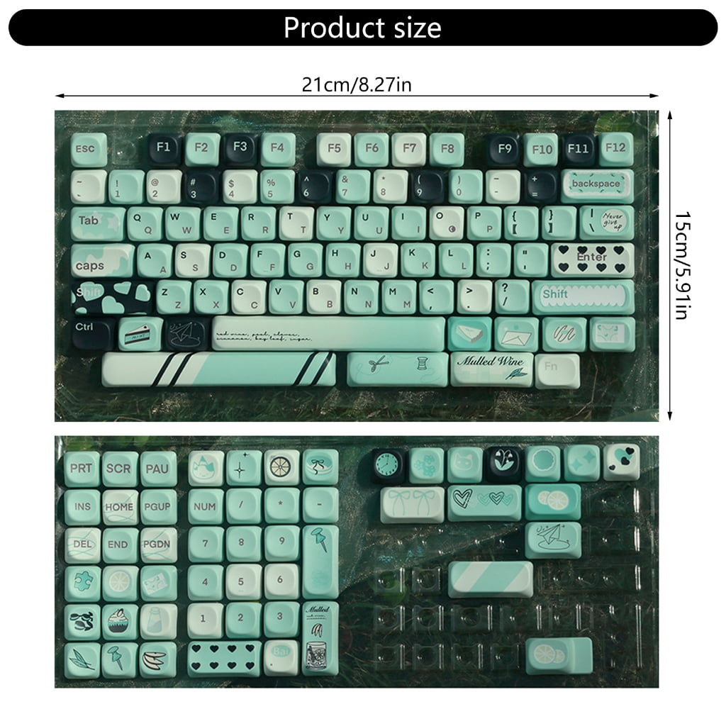 131 Fantasy Summer English PBT Keycaps MOA Profile for Mechanical Keyboards