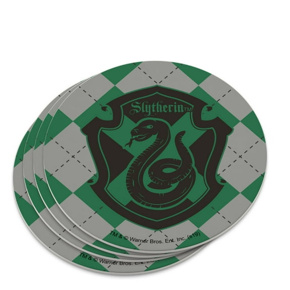 Harry Potter Slytherin Plaid Sigil Novelty Coaster Set