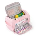 thumbnail image 4 of Goohaelarge Capacity Pencil Case, Extra-Large Capacity Pencil Case - Holds 100 Pens, Multiple Compartments, Durable Nylon for Travel/Office, Portable Pencil Pouchunder $5, Pink, 4 of 6