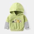 thumbnail image 2 of Gibobby Playeras Niños Niños pequeños bebés niñas niños animados estampado manga larga sudadera con capucha Tops ropa para niños(Verde, 12-18 Meses), 2 of 4