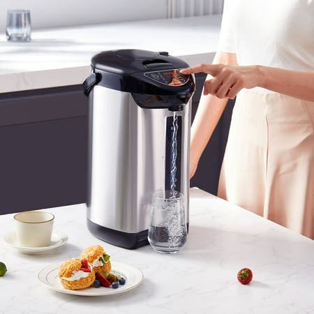 KFFKFF Instant Hot Water Dispenser, 5L/169 oz Electric Countertop Water Dispenser 4-Setting Temperature Control, 304 Stainless Steel Desktop Water Boiler