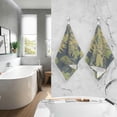 thumbnail image 5 of Coolnut Hand Towels Retro Leaves Pattern Patterned 2 PCS, Cotton Bath Towel for Drying Face Hands Body Decorative Water Absorbent Lightweight Towels for Bathroom Ktichen Travel Gym, 16"x28", 5 of 6
