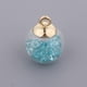 thumbnail image 4 of 10 piezas de 16 mm abalorios de de cristal colgantes con pequeñas de de imitación interior para coll - Azul claro Gloria pendientes encantos fabricación de joyas, 4 of 9