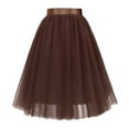 thumbnail image 4 of Tulle Skirts for Women Layered Tulle Ballet Skirts Prom Party Skirt Elastic Tulle Tutu Skirts Layered Womens Ballet Tutu Skirts for Girls Carnival Costumes for Women, 4 of 7
