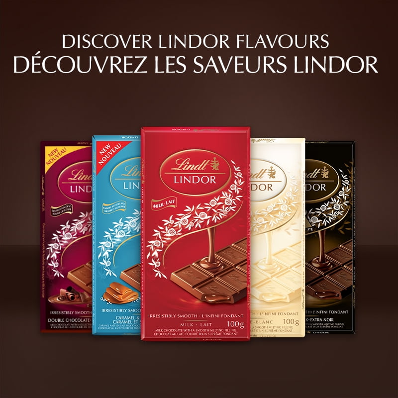 Lindt LINDOR 70% Cacao Dark Chocolate Bar, 100 Grams, 100g Chocolate Tablets