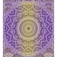 thumbnail image 3 of Yellow and Purple Duvet Cover Set, Mandala Ombre East Tradition Deep Mystic Magic in Cosmos Psychic Image, Decorative 3 Piece Bedding Set with 2 Pillow Shams, Queen Size, Violet, by Ambesonne, 3 of 3