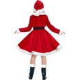 thumbnail image 5 of EnJoCho Toddler Girls Christmas Dress Set with Belt Hat, Santa Suit Long Sleeve Princess Par𝗍y Dress Up Cute Xmas Outfit, 5 of 8