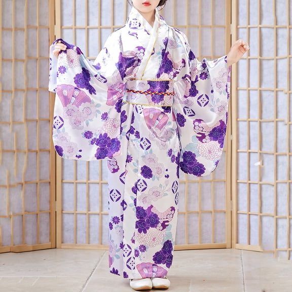 Conairie Boys Girls Hanfu Dress Suit Chinese Traditional Wide Sleeves Tai Chi Uniform Kids Party Dress Performance Clothing Purple 2-3 Y