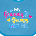 thumbnail image 4 of Inktastic My Grammy and Grampy Love Me with Hearts Boys or Girls Baby Bib, 4 of 4