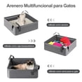 thumbnail image 4 of Caja de Arena Portátil LESUCCI Gris Plegable Impermeable para Gatos Medianos y Pequeños, 4 of 8
