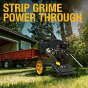 Poulan Pro Gas Pressure Washer, 3100 PSI & 2.5 GPM, 212cc 4-Cycle High Pressure Washer with 30ft Hose and 10-inch Wheels, 21 Spray Lance, 5 Nozzles for Cars Driveways Patios Fences Daily Cleaning
