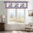 thumbnail image 1 of Independence Day Gnome Kitchen Window Valance Rod Pocket Polyester Curtain for Party and Home Decor, 1 of 6