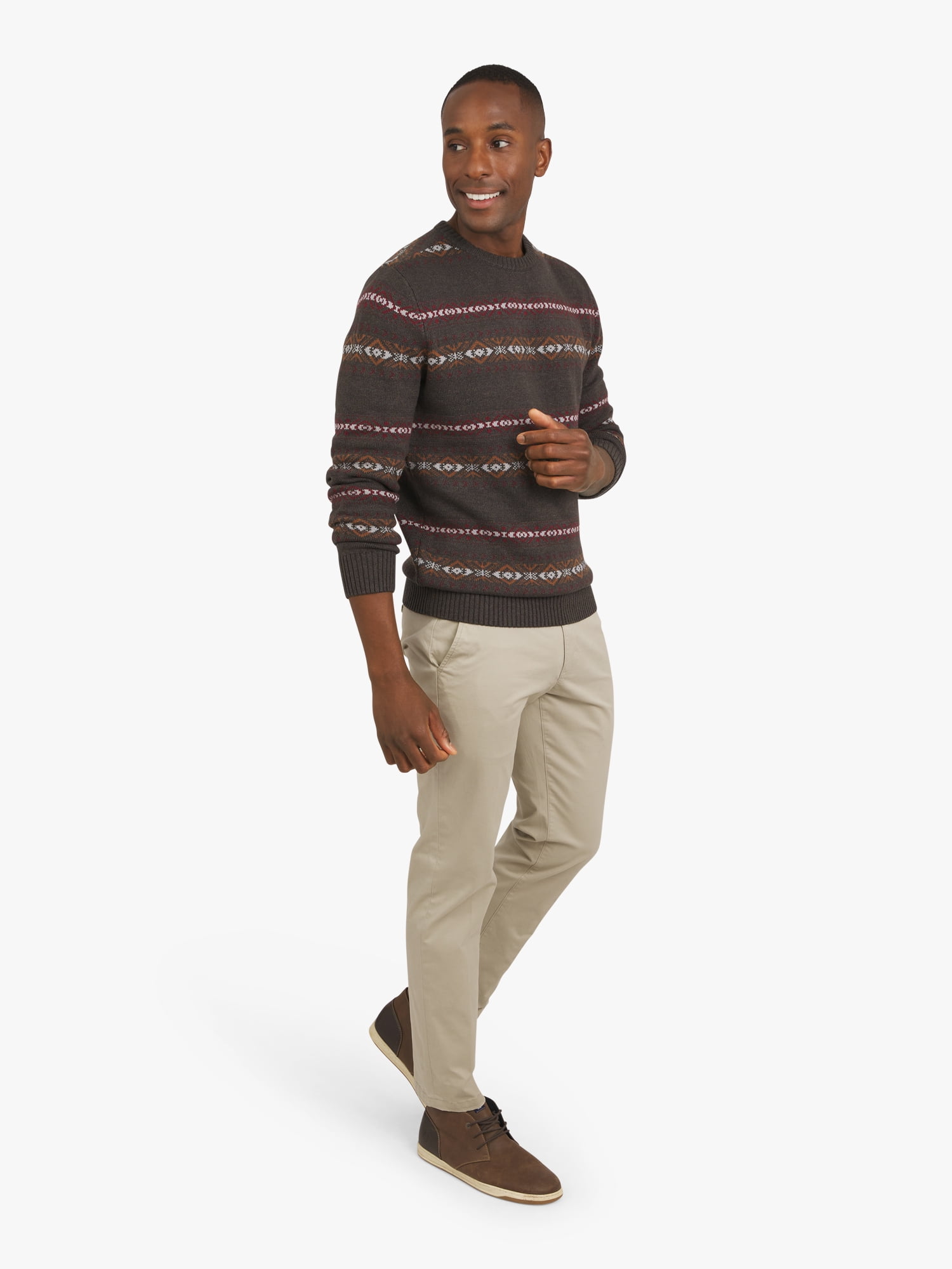 Chaps Men's & Big Men's Long Sleeve Crewneck Sweater, Sizes S-3XL
