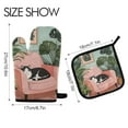 thumbnail image 2 of Yayeee Oven Mitts and Pot Holder Set of 2 Heat Resistant Kitchen Gloves Baking Hot Pad, Pink Sleeping Cat, 2 of 5