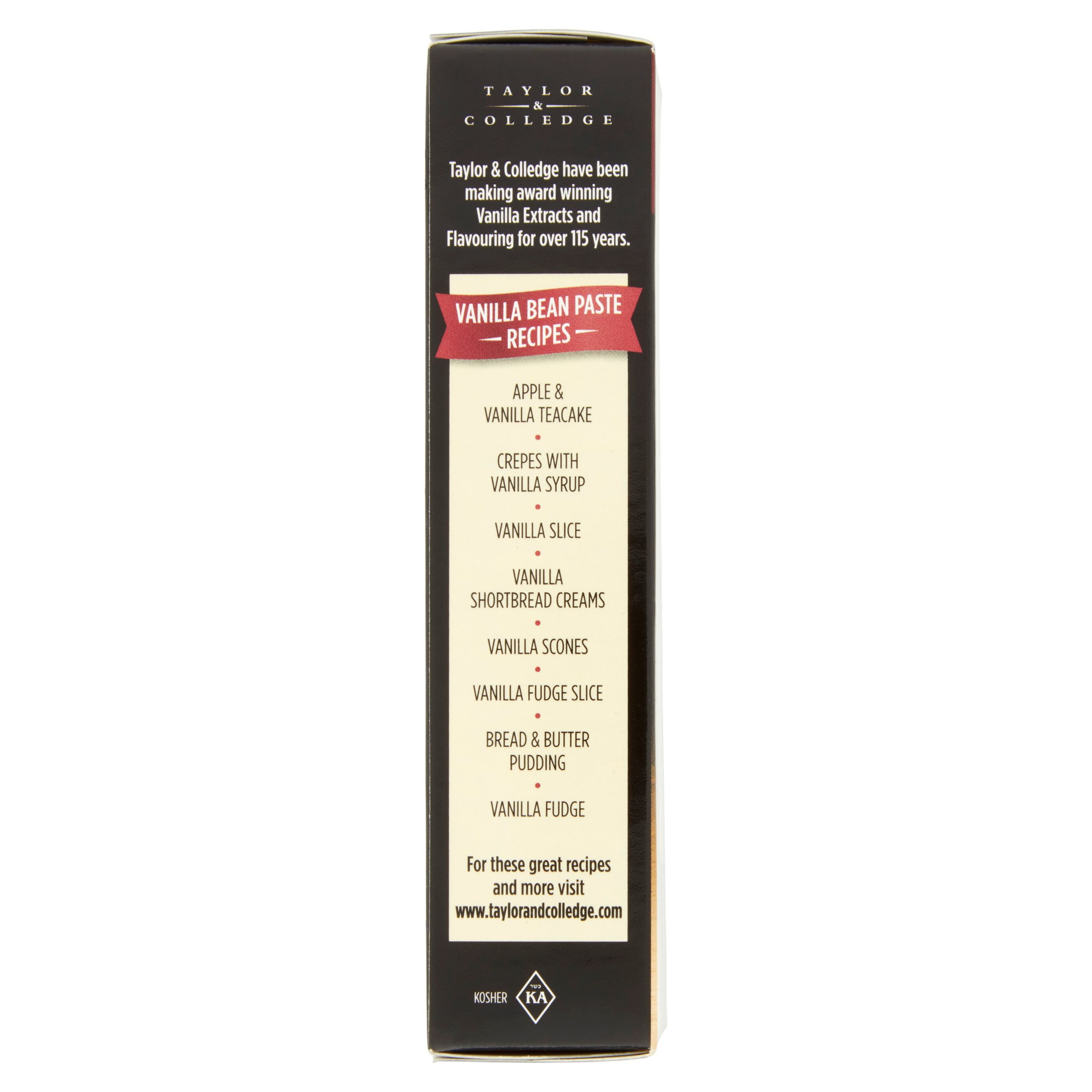 Taylor & Colledge Organic Vanilla Bean Paste, 1.7 oz, 8 Pack