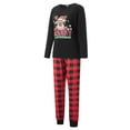 thumbnail image 2 of Argulvti Family Matching Christmas Pajama Set, Reindeer Letter Printed Long Sleeve Tops Elastic Waist Pants 2 Pcs Set, 2 of 7