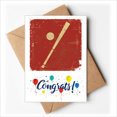thumbnail image 1 of El deporte de béisbol ilustración rojo patron Sobre de la Carta de felicitación de la tarjeta de matrimonio, 1 of 4