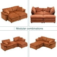 thumbnail image 3 of Grand Canapé Modulaire Combiné, Canapé Nuage Confortable, Canapé de style Moderne, Convient pour le Salon, Orange, 3 of 14
