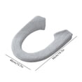 thumbnail image 3 of LSLJS Toilet Seat Cover Bathroom Soft Thicker Warmer with Snaps Fixed Stretchable Washable Fiber Cloth Toilet Seat Covers Pads Reusable Easy Installation Cleaning, Home Accessories, 3 of 8