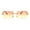 Gold, variant on Luxe 90s Full Rimless Bevelled Gradient Lens Square Sunglasses Gold Yellow