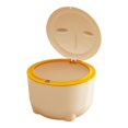 thumbnail image 2 of perfeclan Hooded Cat Litter Bin with Lid Dog Trash Trash Can Reusable Easy to Clean Compact Pet Litter Tray Cat Trash Bin for Cats Pet Supplies Beige, 2 of 9