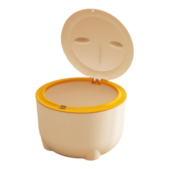 Bvdfgk Cat Litter Bin with Push Lid, Cat Litter Box, Portable Garbage Container, Indoor Beige