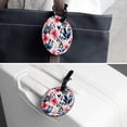 thumbnail image 7 of 2Pcs Leather Round Flower Cruise Luggage Tag with Privacy Cover and Name ID Tag - Suitable for Travel Handbags Backpacks School Bags Luggage Tags, 7 of 7