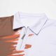 thumbnail image 5 of Mens Camisas de Manga Corta Rayas Zip-Up Solapa Deportes Top, Casual Camisa de Manga Corta para Hombres, 5 of 7