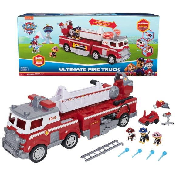 Camión de bomberos de juguete Paw Patrol Ultimate Rescue con figuras 3+