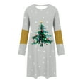 thumbnail image 5 of Wensltd Loose Fit Christmas Print Nightdress for Women Black Fashion Clothing Winter Soft Lightweight Sleepshirt, 5 of 6