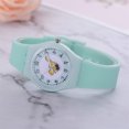 thumbnail image 3 of Reloj redondo de moda con correa de silicona de reloj de pulsera de cuarzo clásico con patrón lindo, 3 of 7