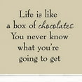 thumbnail image 2 of VWAQ Life is Like a Box of Chocolates Wall Decal Quotes Vinyl Wall Art Home Decor (18"H x 22"W Black), 2 of 3