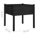 thumbnail image 2 of vidaXL Garden Planters 2 pcs Black 27.6"x27.6"x27.6" Solid Wood Pine, 2 of 8