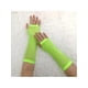 thumbnail image 5 of Guantes de red sin dedos para mujer, accesorios de disfraz de fiesta de los años 80, 2 pares, verde, largo-2 pares, 5 of 5