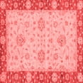 thumbnail image 1 of Ahgly Company Machine Washable Indoor Square Oriental Red Traditional Area Rugs, 5' Square, 1 of 4