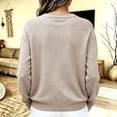 thumbnail image 4 of CBASIHI Womens Sweaters Casual Crew Neck Long Sleeve Pullover Fall Knit Tops XL, 4 of 6